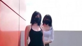 超级女神户外自拍露出